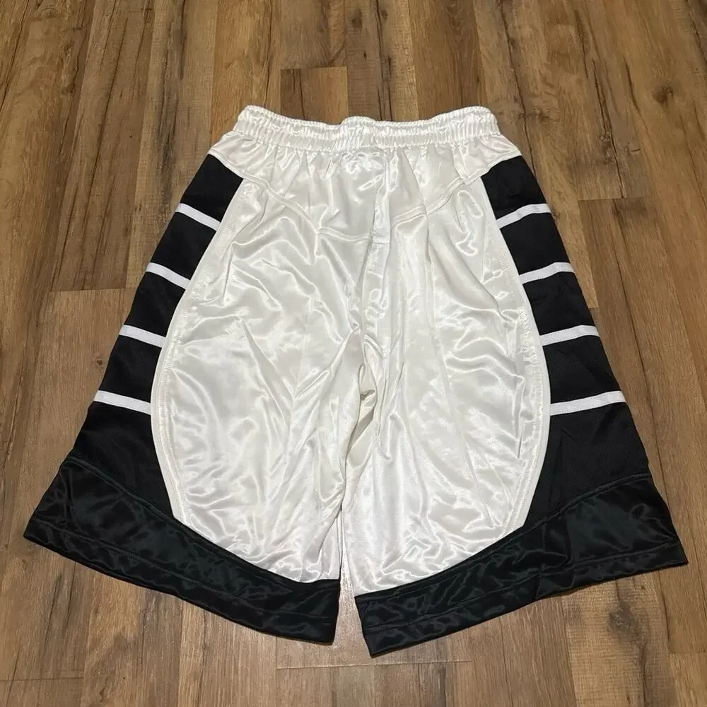 2011 Air Jordan 11 Concord Silky Dazzle White Black 395417-101 Shiny Shorts